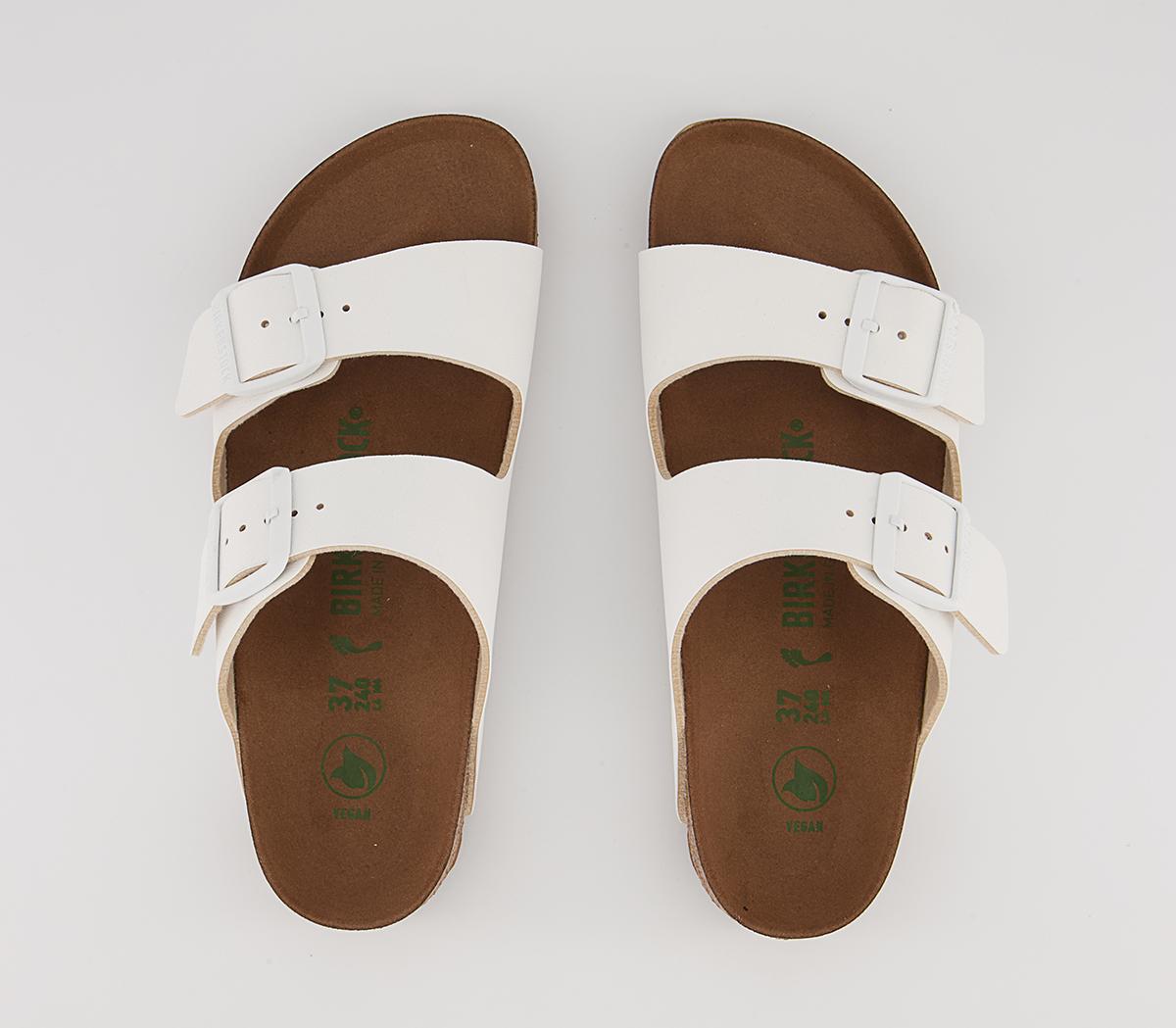 BIRKENSTOCK Arizona Two Strap Sandals BIRKENSTOCK Arizona Two Strap Sandals Earthy Vegan White