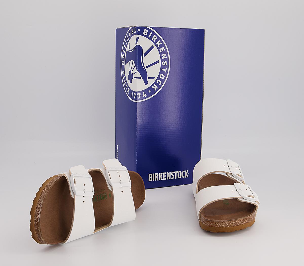 BIRKENSTOCK Arizona Two Strap Sandals BIRKENSTOCK Arizona Two Strap Sandals Earthy Vegan White