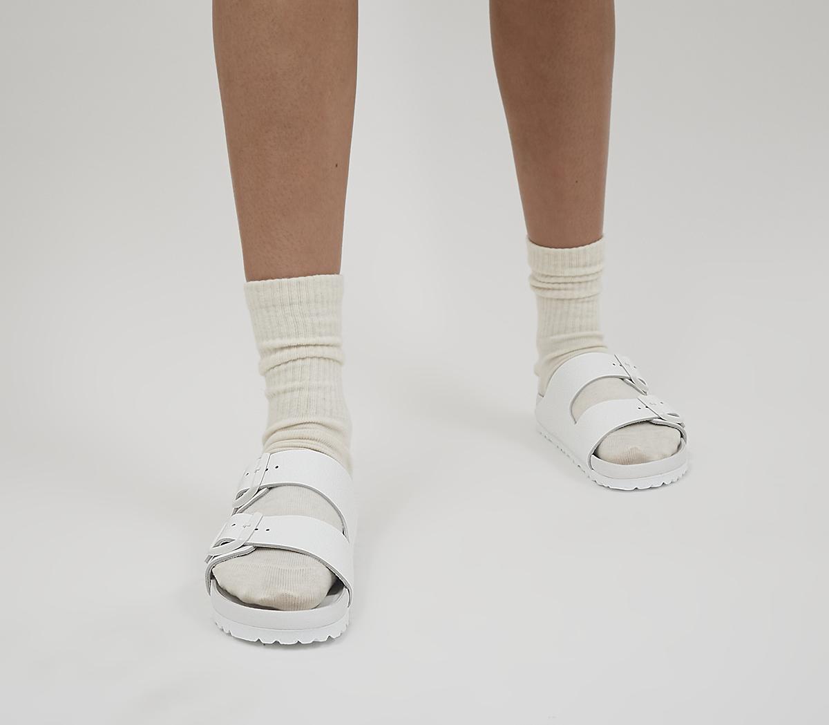 White plastic hot sale birkenstocks women's