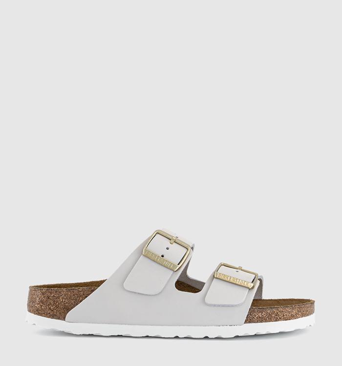 BIRKENSTOCK Arizona Two Strap Sandals Antique White Nubuck