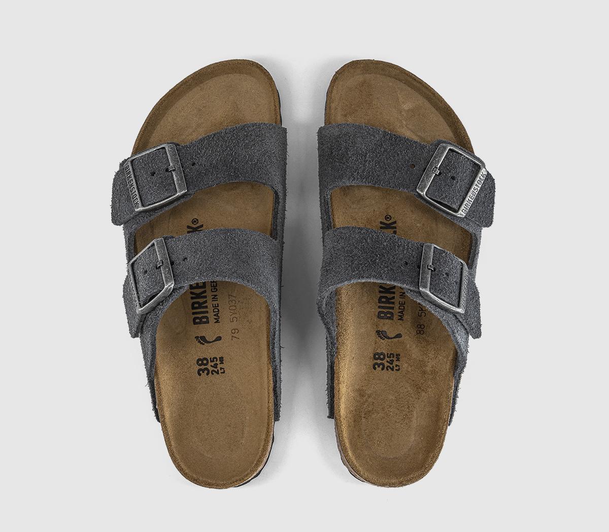 BIRKENSTOCKArizona Two Strap SandalsCharcoal Suede