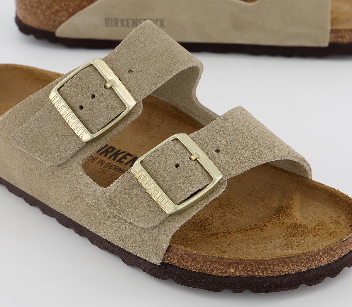 BIRKENSTOCK Arizona Two Strap Vl Taupe Suede Exclusive - Women’s Sandals