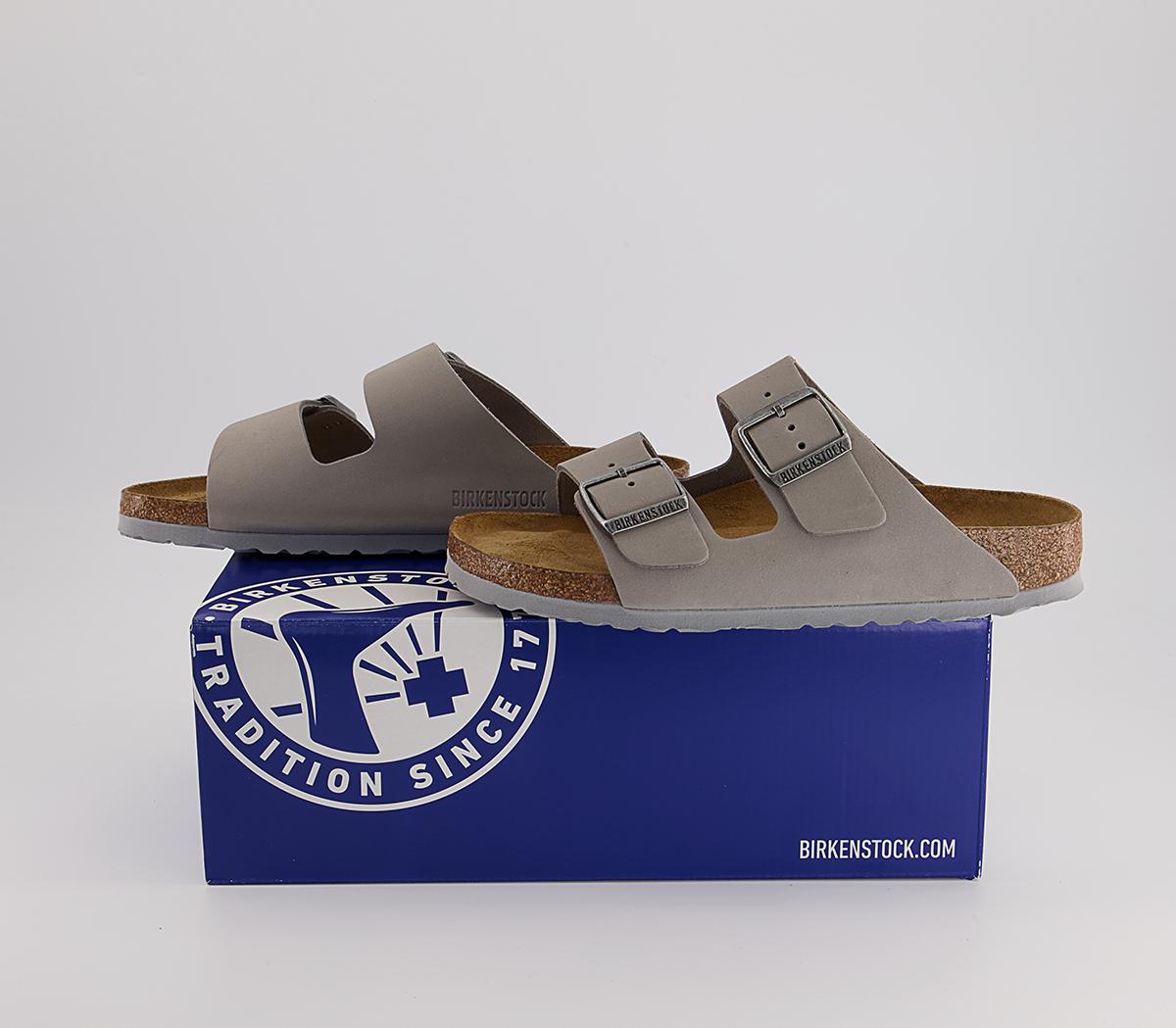 BIRKENSTOCK Arizona Two Strap Sandals BIRKENSTOCK Arizona Two Strap Sandals Dove Grey Nubuck