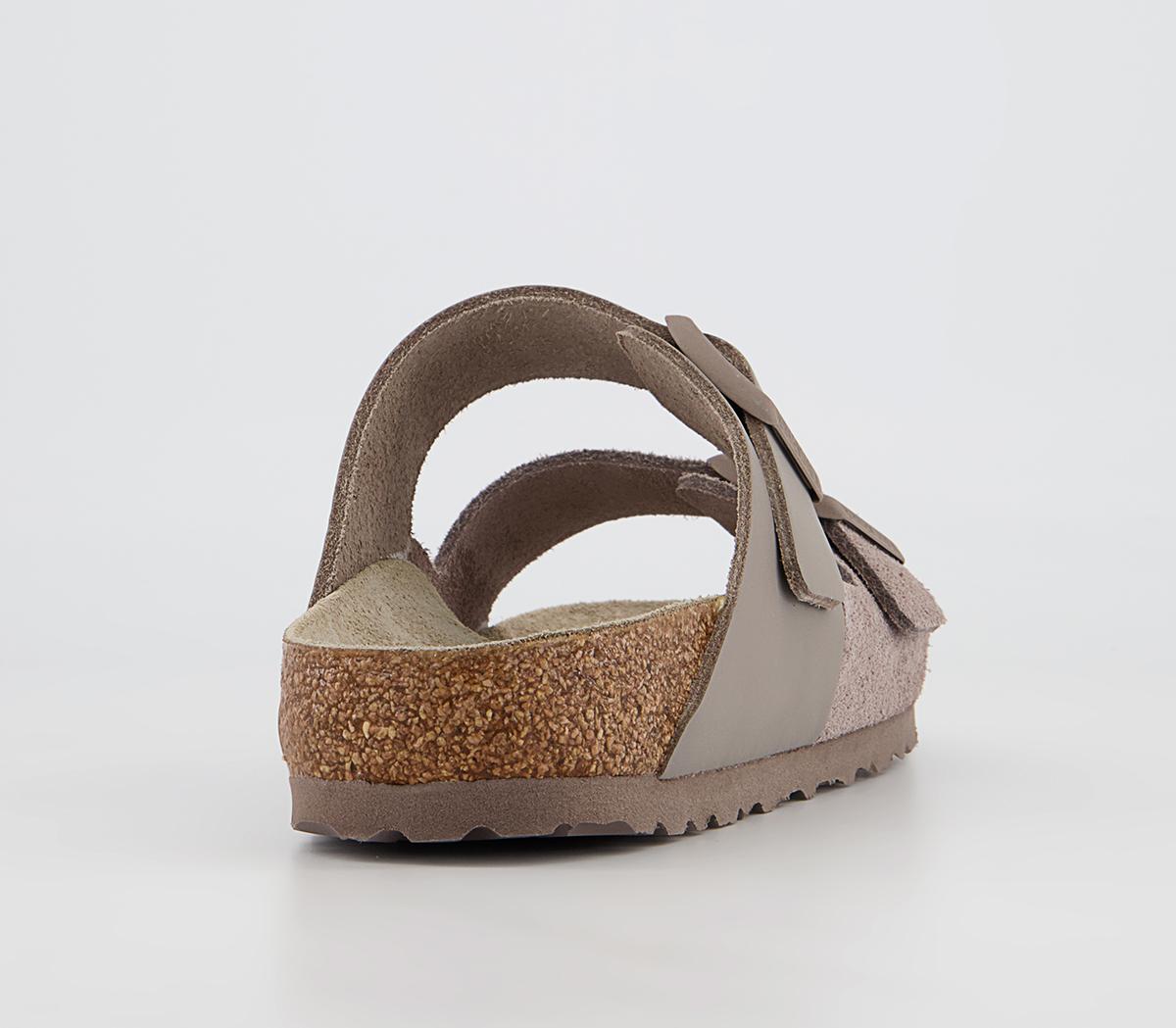 BIRKENSTOCK Arizona Two Strap Sandals BIRKENSTOCK Arizona Two Strap Sandals Split Grey Taupe