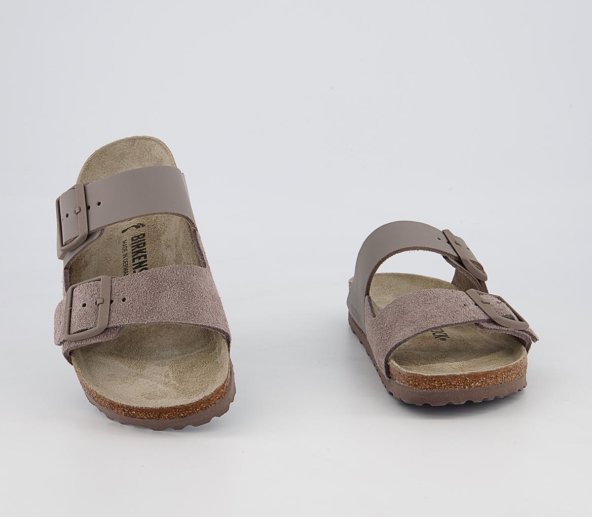 BIRKENSTOCK Arizona Two Strap Sandals BIRKENSTOCK Arizona Two Strap Sandals Split Grey Taupe