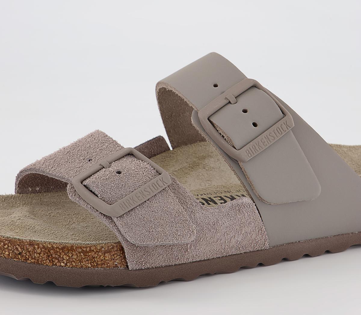 BIRKENSTOCK Arizona Two Strap Sandals BIRKENSTOCK Arizona Two Strap Sandals Split Grey Taupe