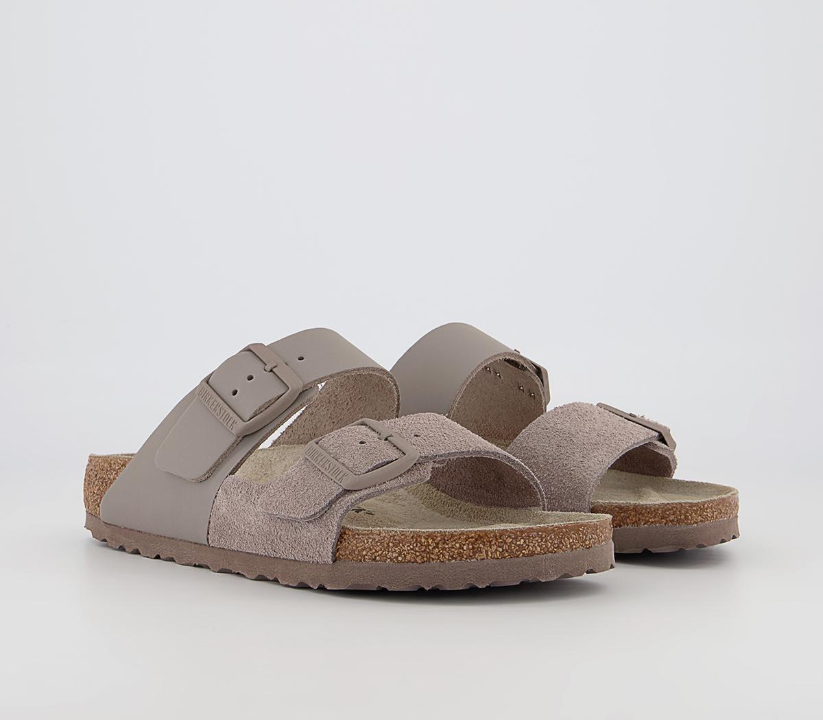BIRKENSTOCK Arizona Two Strap Sandals BIRKENSTOCK Arizona Two Strap Sandals Split Grey Taupe