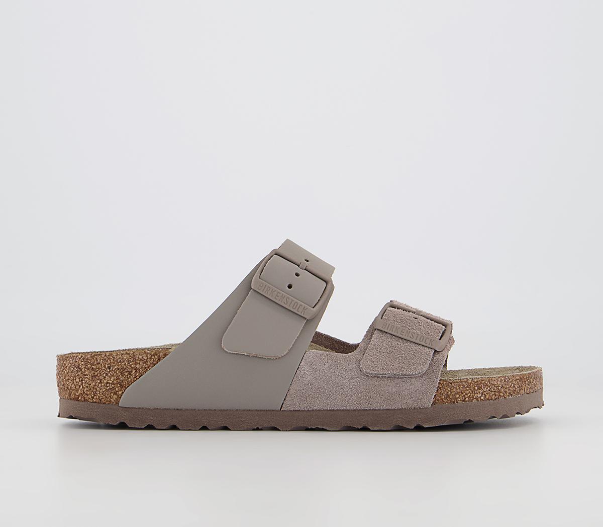 BIRKENSTOCK Arizona Two Strap Sandals BIRKENSTOCK Arizona Two Strap Sandals Split Grey Taupe