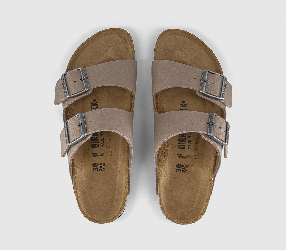 BIRKENSTOCK Arizona Two Strap Sandals Grey Taupe Birko - Women's