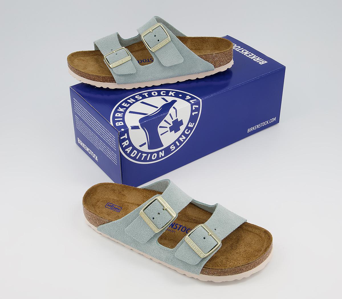 BIRKENSTOCK Arizona Two Strap Sandals BIRKENSTOCK Arizona Two Strap Sandals Blue Suede