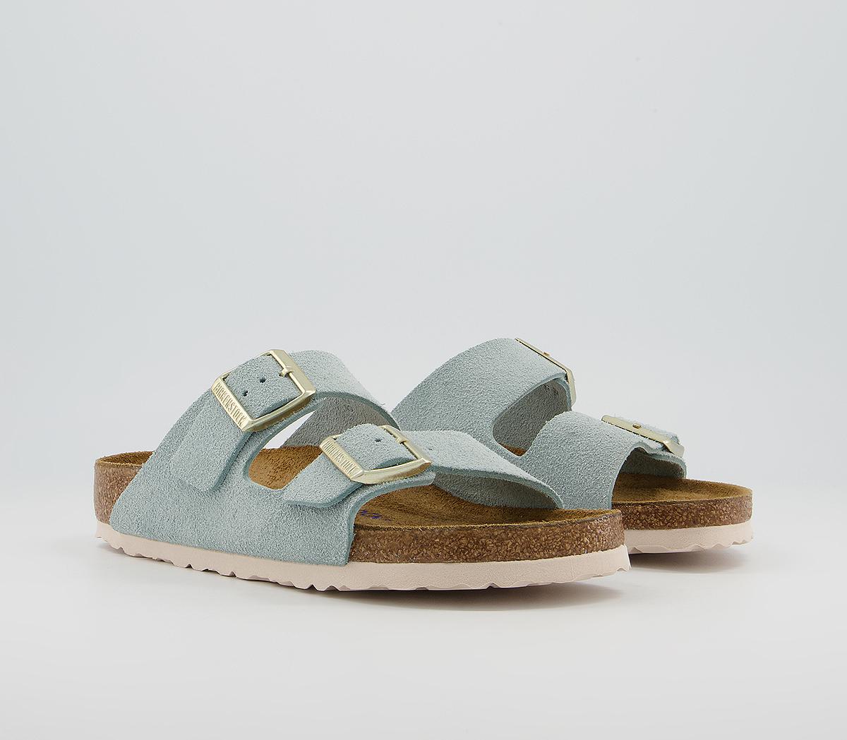 BIRKENSTOCK Arizona Two Strap Sandals BIRKENSTOCK Arizona Two Strap Sandals Blue Suede