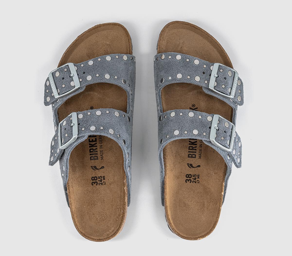 BIRKENSTOCKArizona Two Strap SandalsStone Blue Rivet