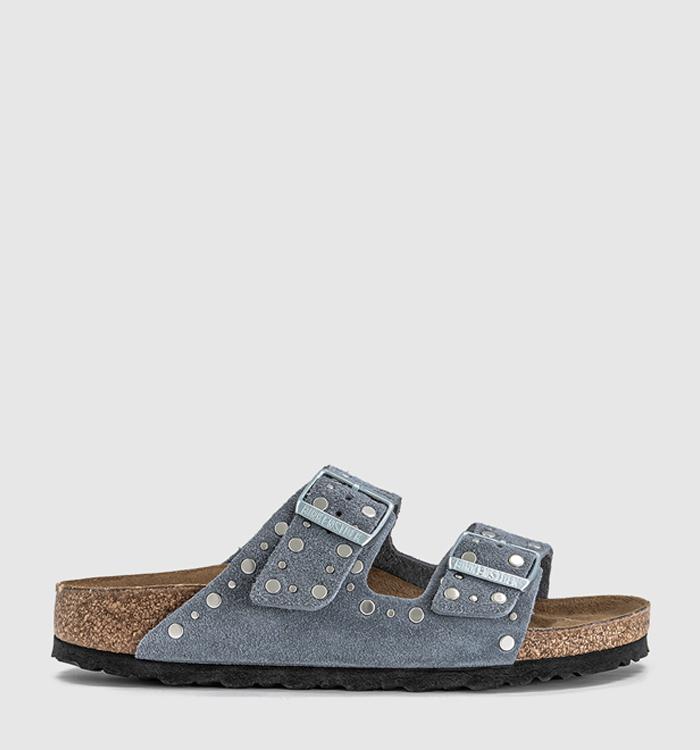 BIRKENSTOCK Arizona Two Strap Sandals Stone Blue Rivet