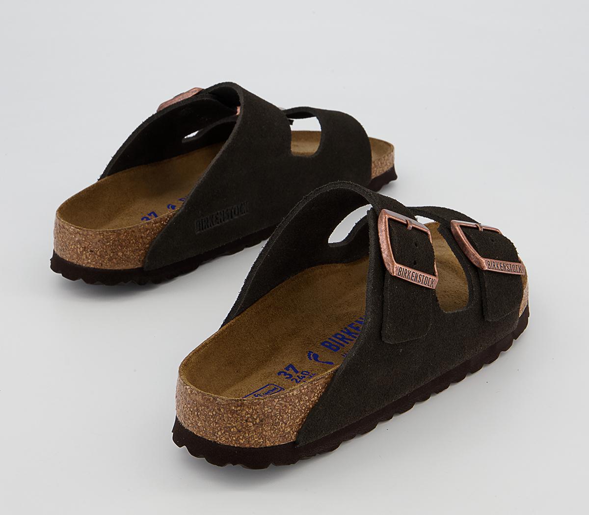 BIRKENSTOCK Arizona Two Strap Sandals Mocha Suede - Women’s Sandals
