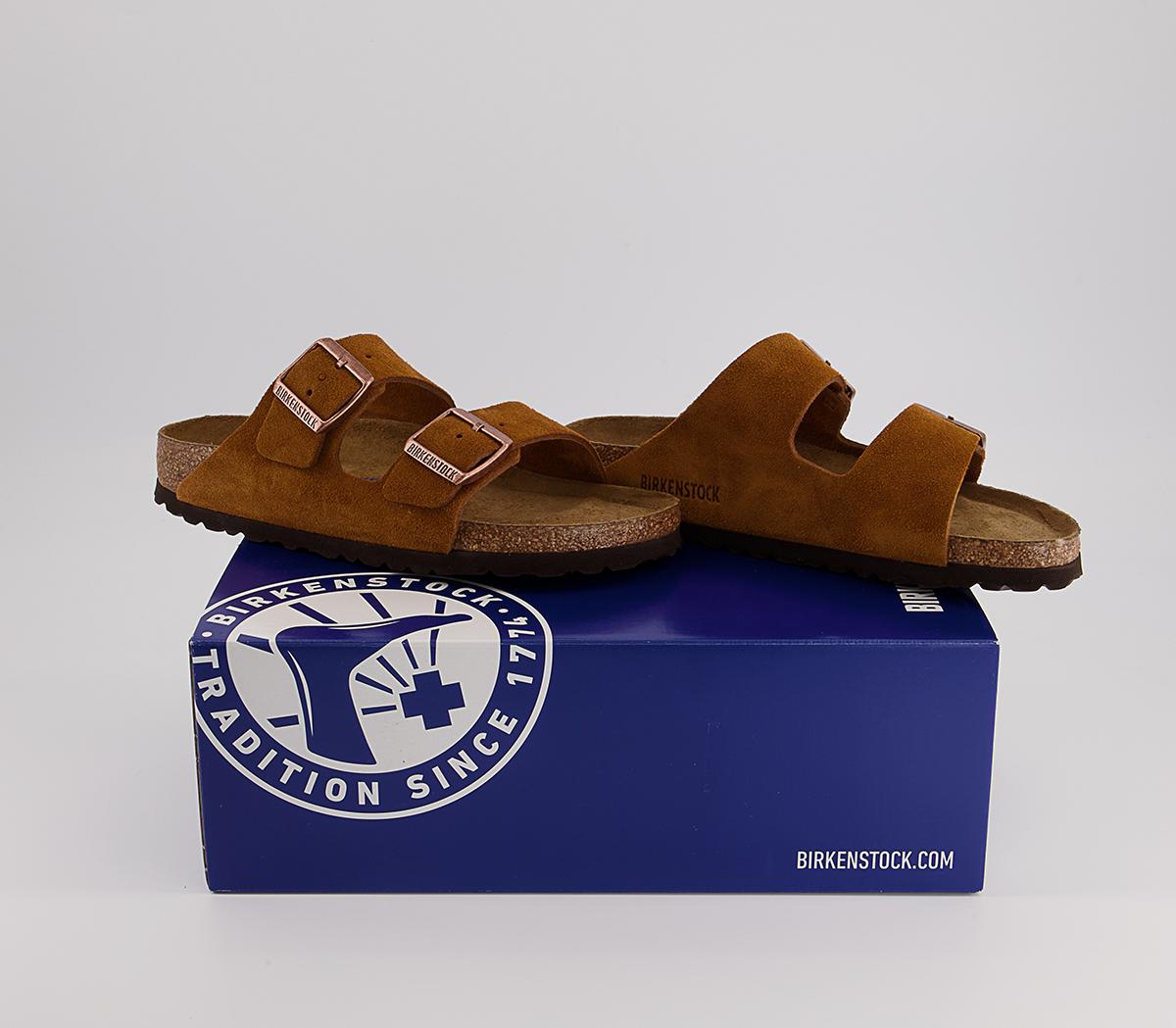 BIRKENSTOCK Arizona Two Strap Sandals BIRKENSTOCK Arizona Two Strap Sandals Mink Suede