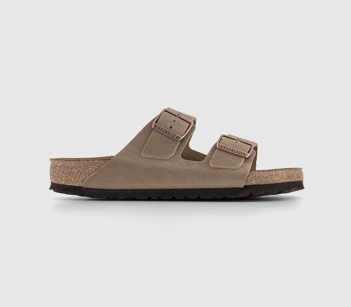 BIRKENSTOCK Arizona Two Strap Sandals Tobacco Brown Leather