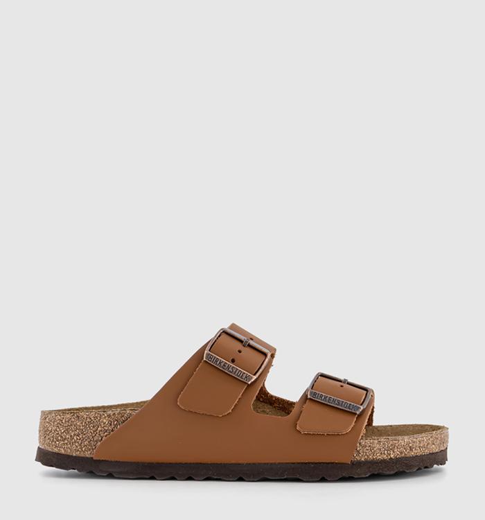BIRKENSTOCK Arizona Two Strap Sandals Ginger Brown Smooth Leather
