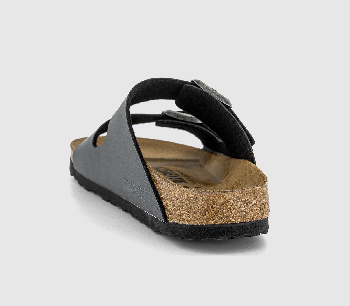 BIRKENSTOCK Arizona Two Strap Sandals BIRKENSTOCK Arizona Two Strap Sandals Anthracite Metallic
