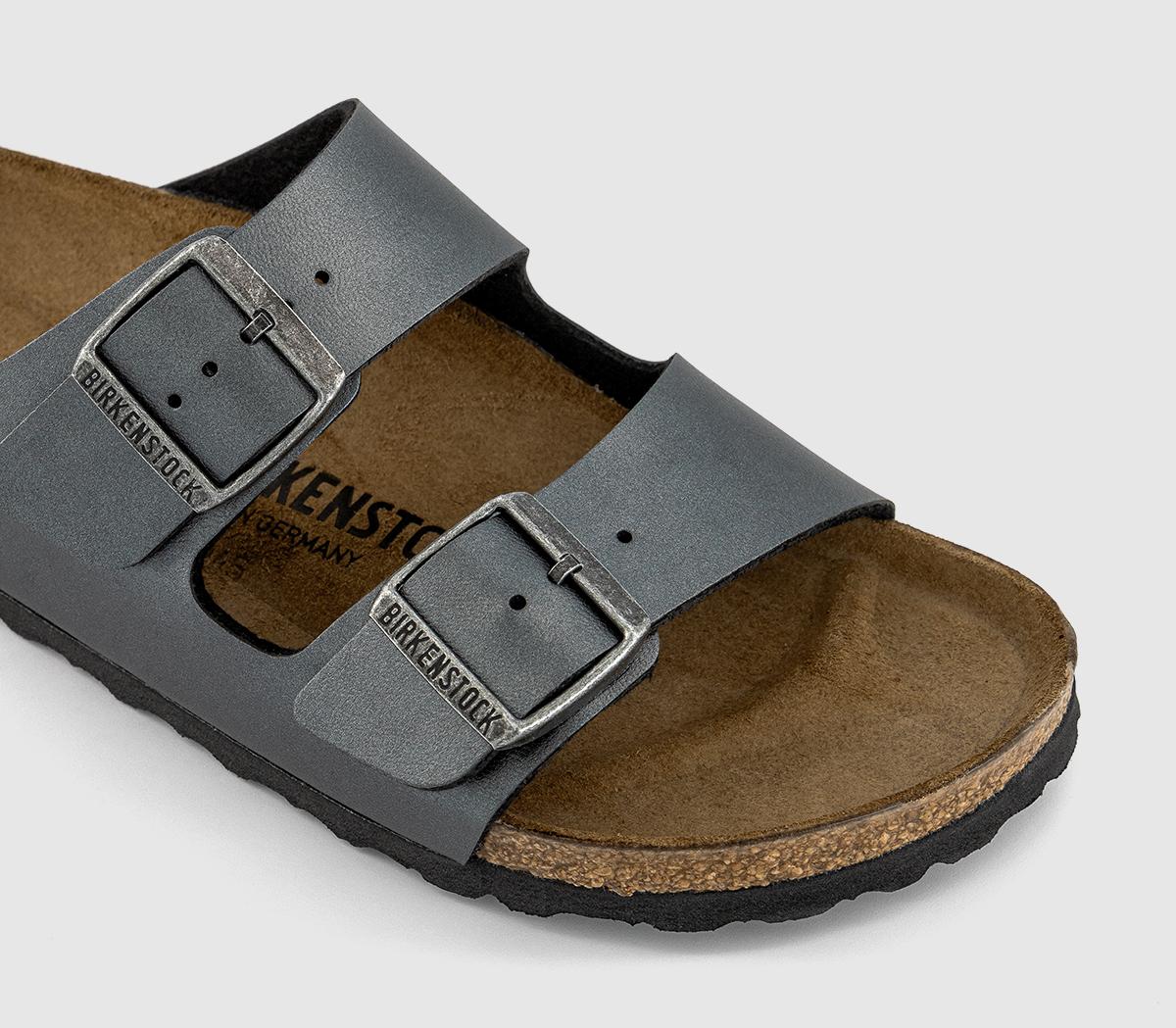 BIRKENSTOCK Arizona Two Strap Sandals BIRKENSTOCK Arizona Two Strap Sandals Anthracite Metallic