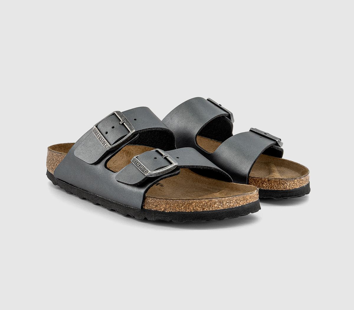 BIRKENSTOCK Arizona Two Strap Sandals BIRKENSTOCK Arizona Two Strap Sandals Anthracite Metallic