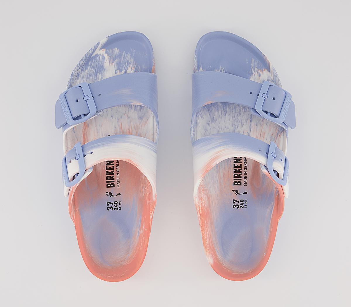 BIRKENSTOCK Arizona Two Strap Sandals BIRKENSTOCK Arizona Two Strap Sandals Coral Peach Multi Eva
