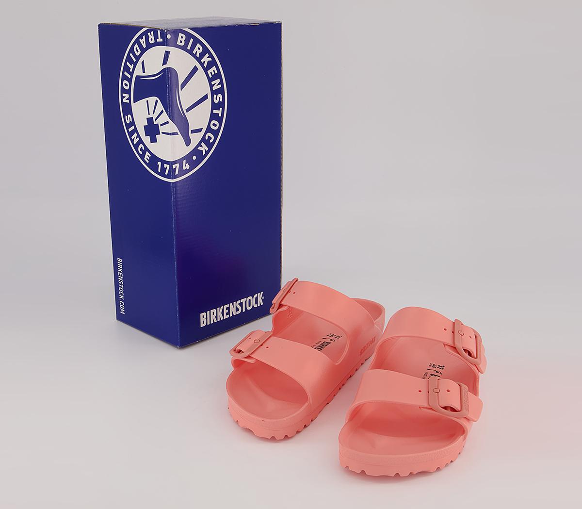 BIRKENSTOCK Arizona Two Strap Sandals BIRKENSTOCK Arizona Two Strap Sandals Coral Peach Eva