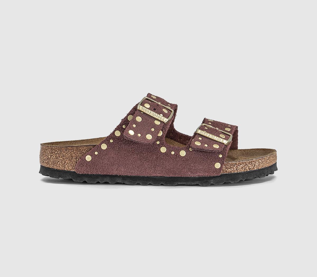 Birkenstock Arizona Two Strap Sandals Pepper Rivet  Red in Women's Size 7, Office Shoes