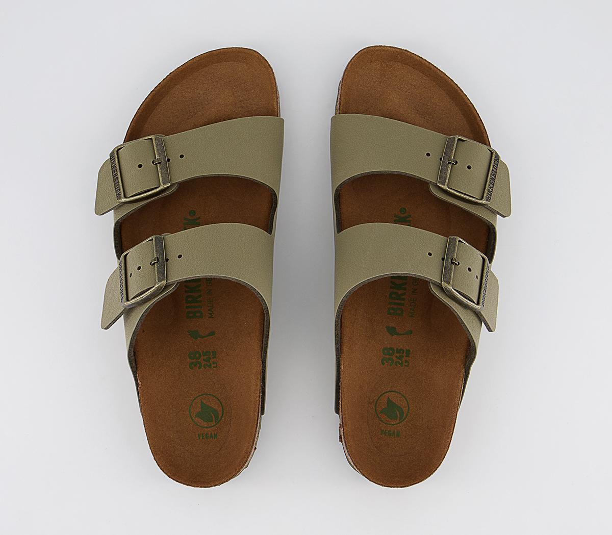 BIRKENSTOCK Arizona Two Strap Sandals BIRKENSTOCK Arizona Two Strap Sandals Earthy Vegan Khaki