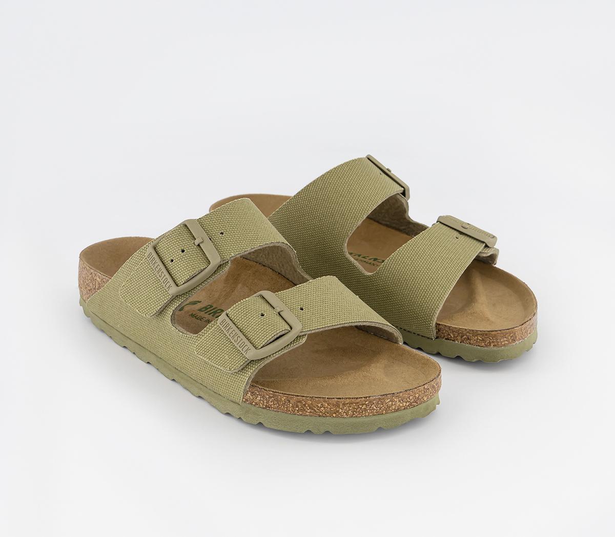 BIRKENSTOCKArizona Two Strap Sandals BIRKENSTOCKArizona Two Strap Sandals Canvas Faded Khaki