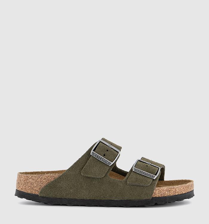 BIRKENSTOCK Arizona Two Strap Sandals Thyme Suede
