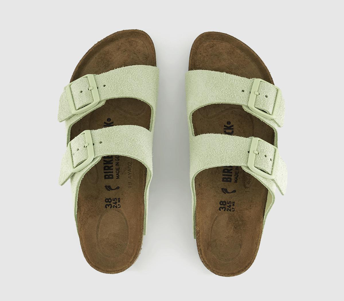 BIRKENSTOCKArizona Two Strap Sandals BIRKENSTOCKArizona Two Strap SandalsFaded Lime Suede