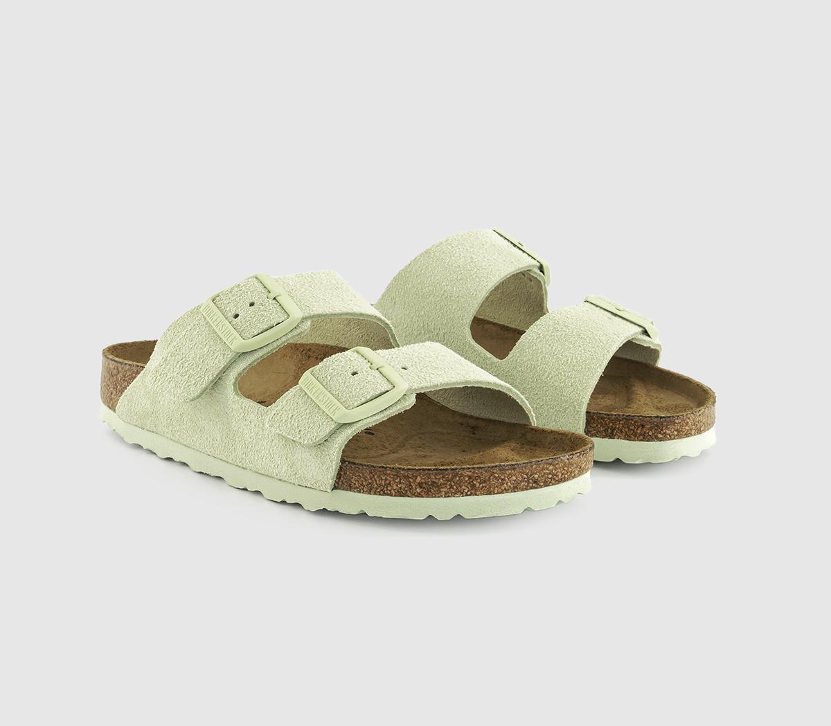 BIRKENSTOCKArizona Two Strap Sandals BIRKENSTOCKArizona Two Strap SandalsFaded Lime Suede
