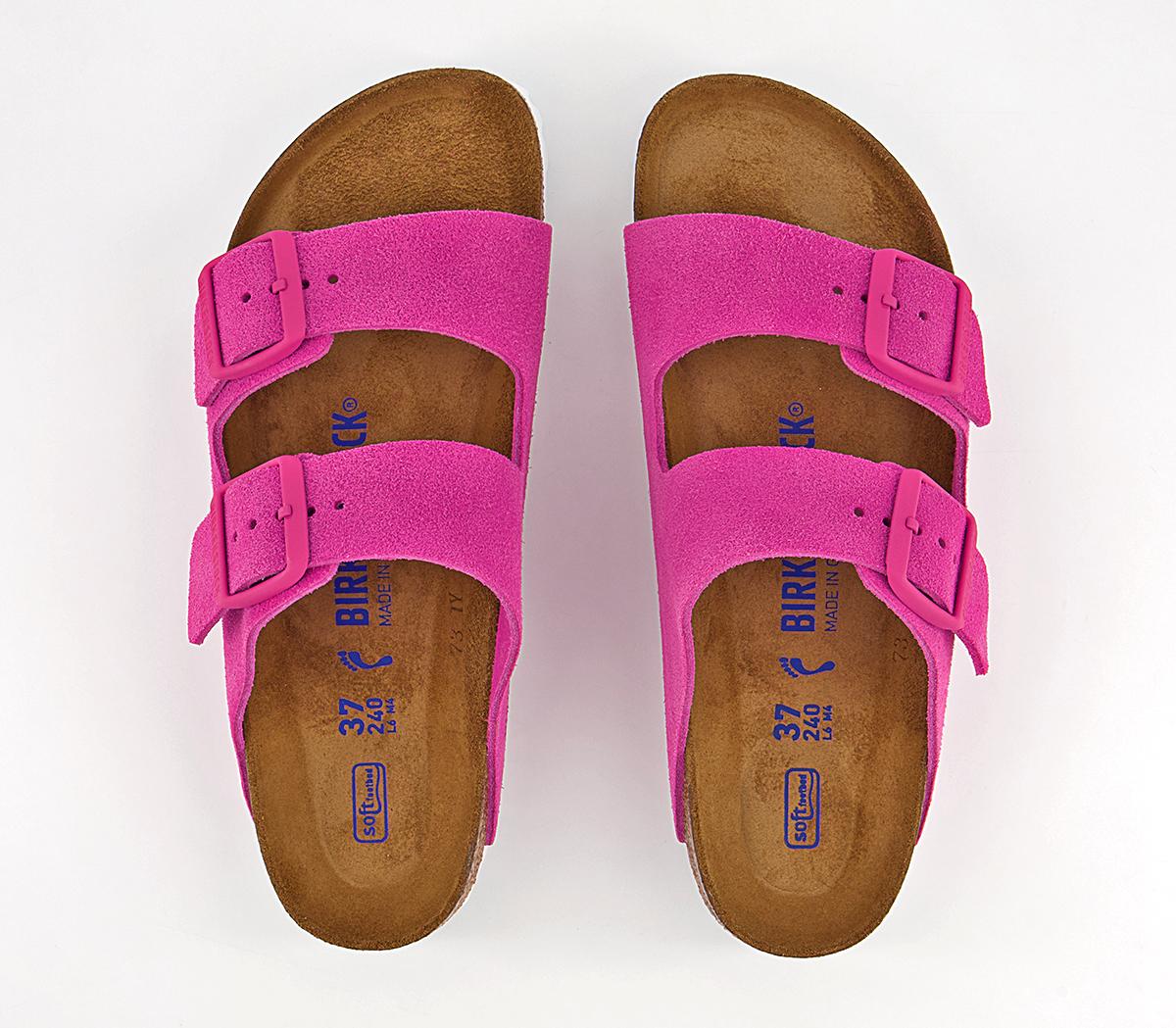 BIRKENSTOCK Arizona Two Strap Sandals BIRKENSTOCK Arizona Two Strap Sandals Fuchsia Tulip Suede