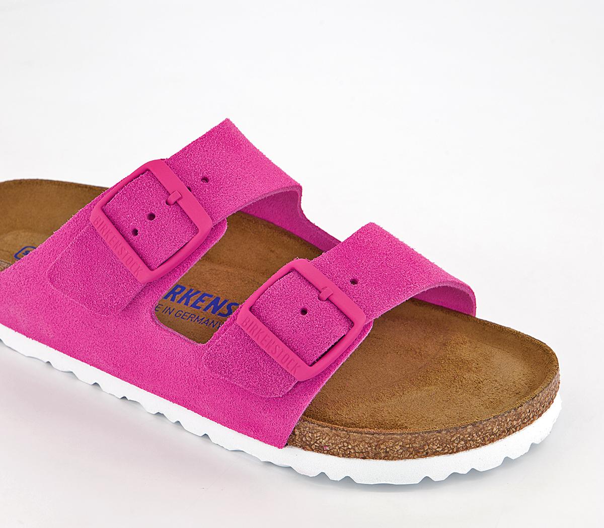BIRKENSTOCK Arizona Two Strap Sandals BIRKENSTOCK Arizona Two Strap Sandals Fuchsia Tulip Suede