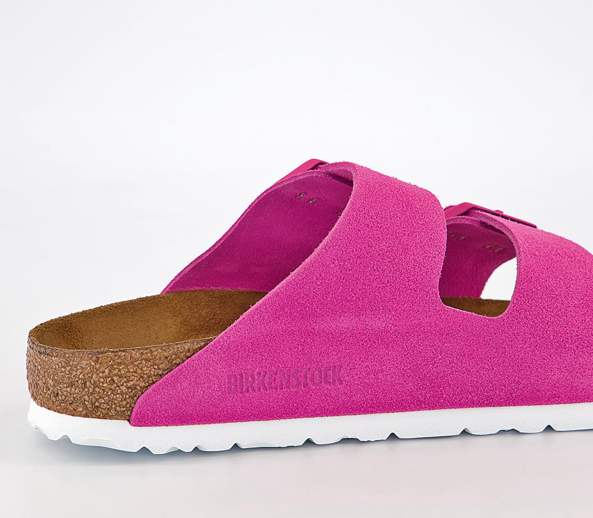 BIRKENSTOCK Arizona Two Strap Sandals BIRKENSTOCK Arizona Two Strap Sandals Fuchsia Tulip Suede
