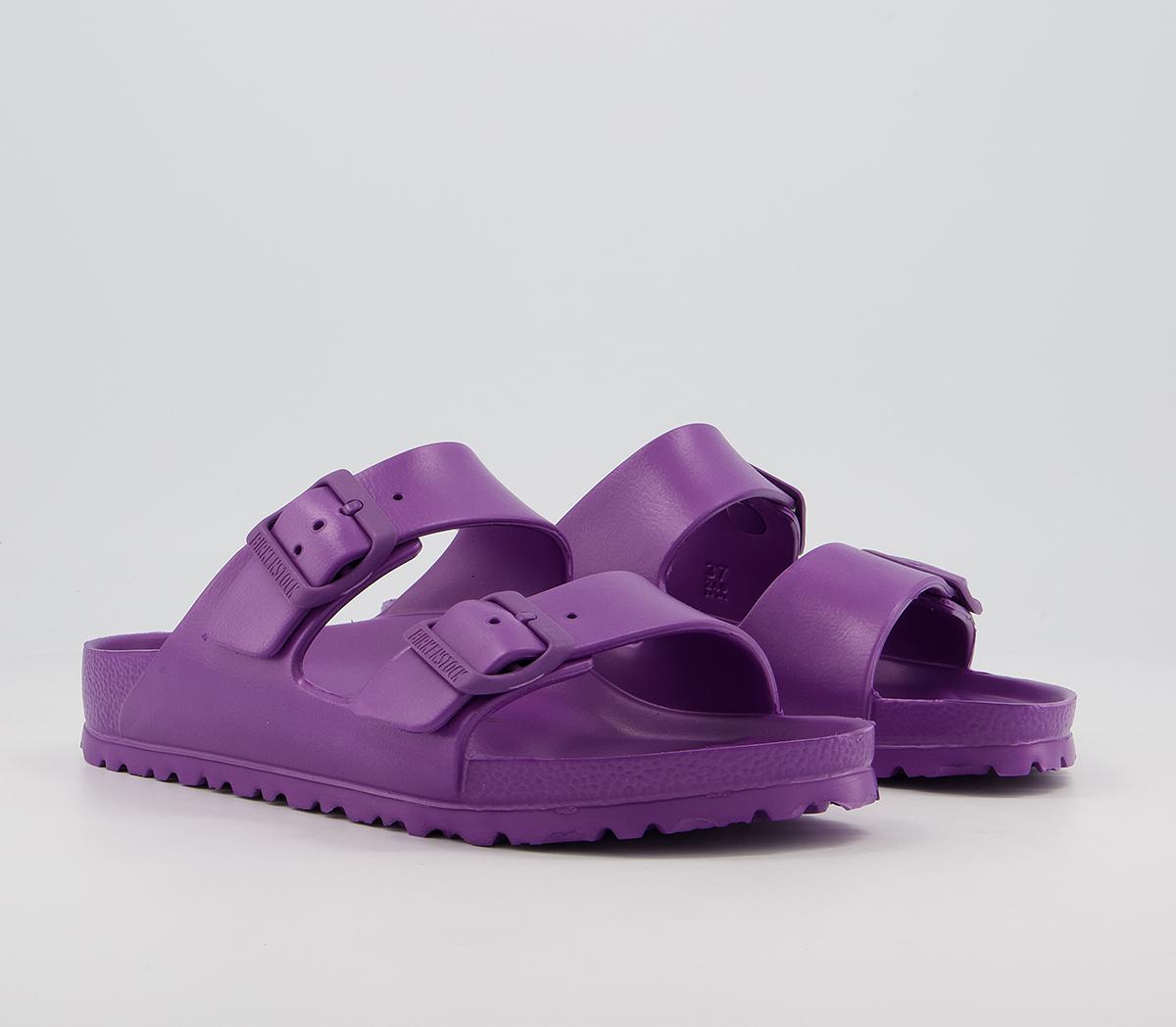 Birkenstock Kids Arizona Two Strap Sandals In Purple, 3
