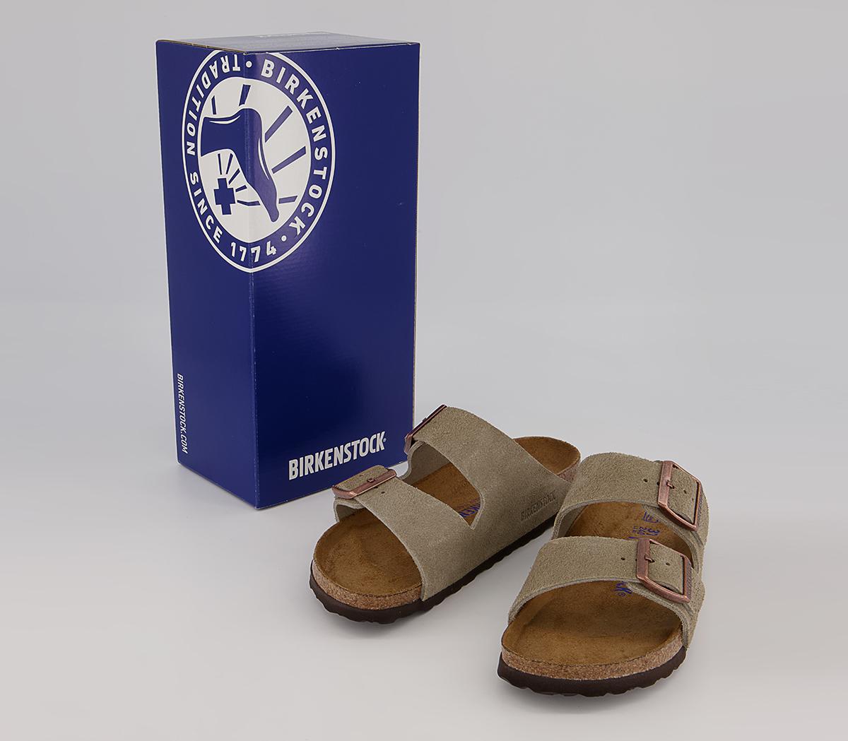 BIRKENSTOCK Arizona Two Strap Sandals BIRKENSTOCK Arizona Two Strap Sandals Taupe Suede