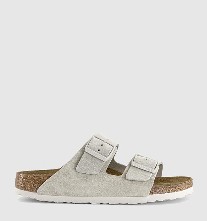 BIRKENSTOCK Arizona Two Strap Sandals Oyster Suede