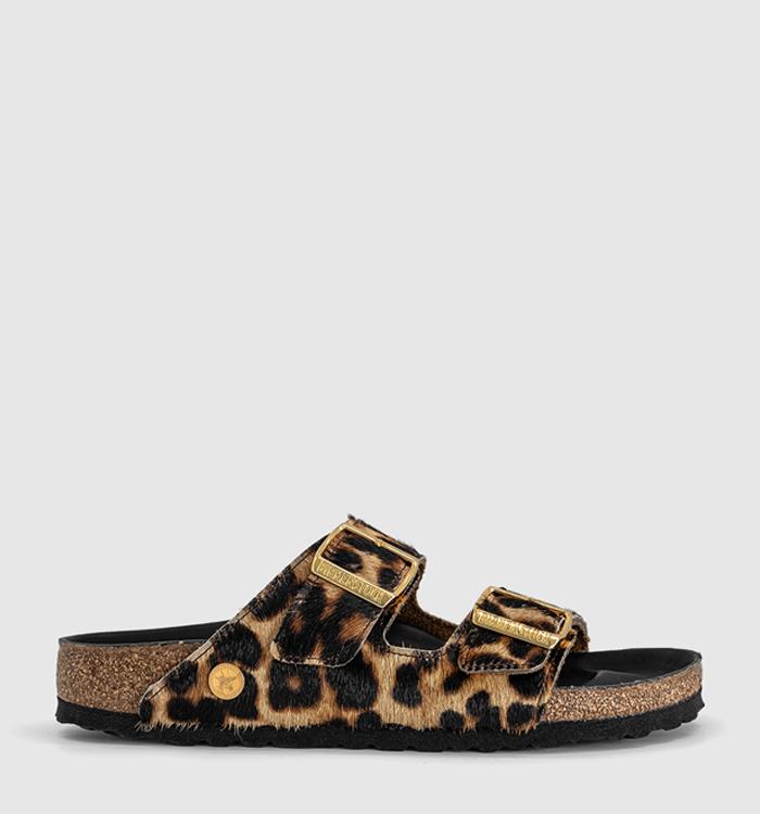 BIRKENSTOCK Arizona Two Strap Sandals Leo Natural Hair On