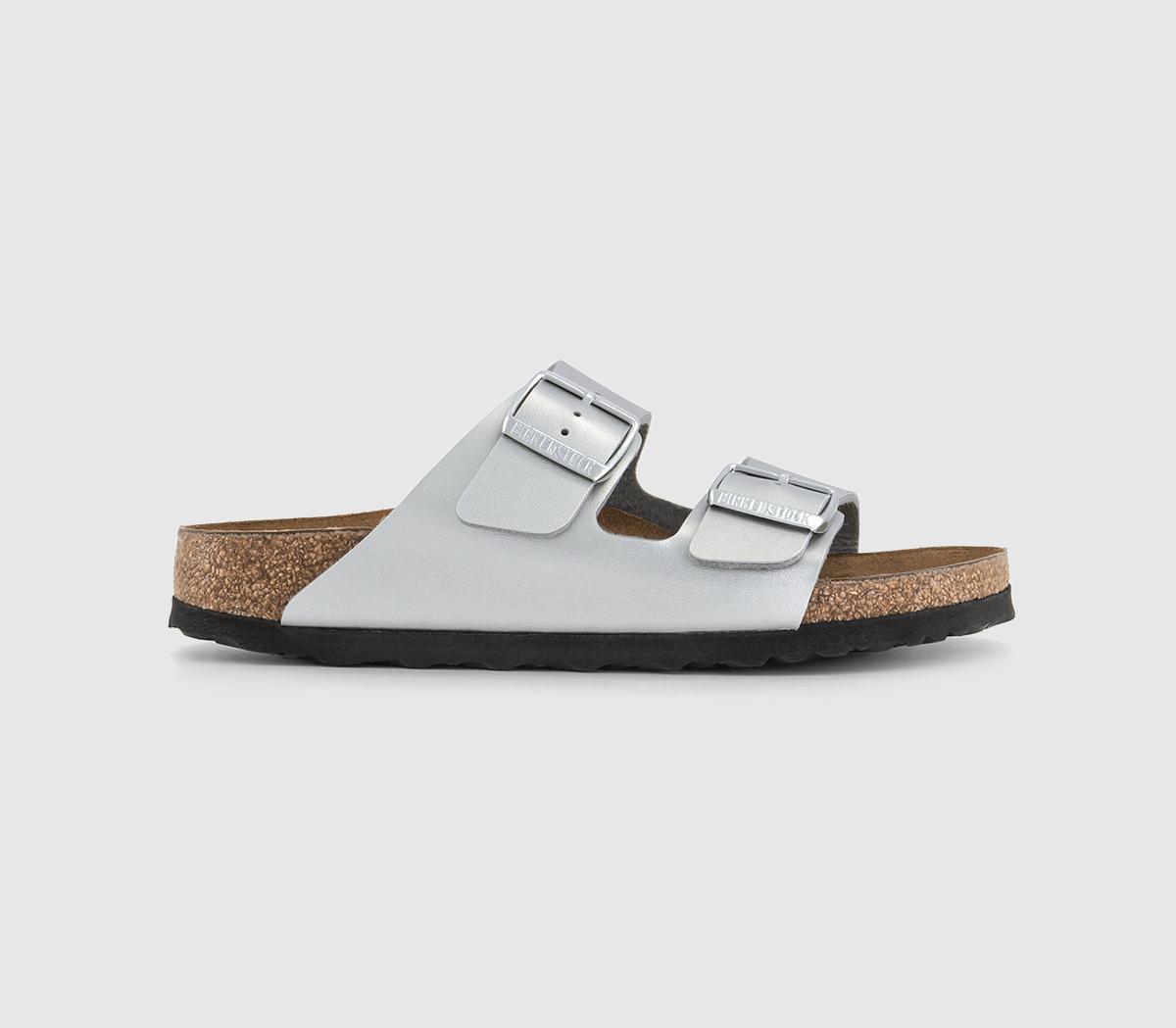 Silver birkenstocks sale women's