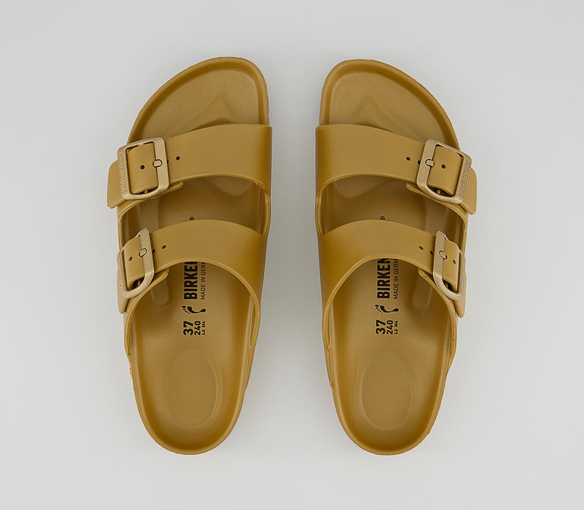 BIRKENSTOCK Arizona Two Strap Sandals BIRKENSTOCK Arizona Two Strap Sandals Glamour Gold Eva