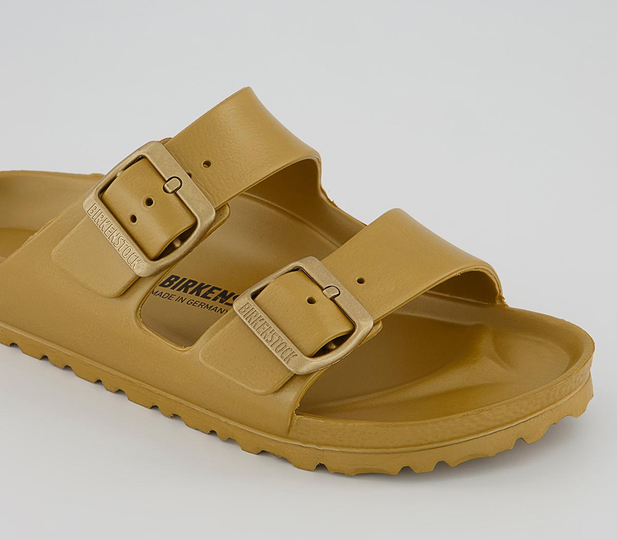BIRKENSTOCK Arizona Two Strap Sandals BIRKENSTOCK Arizona Two Strap Sandals Glamour Gold Eva