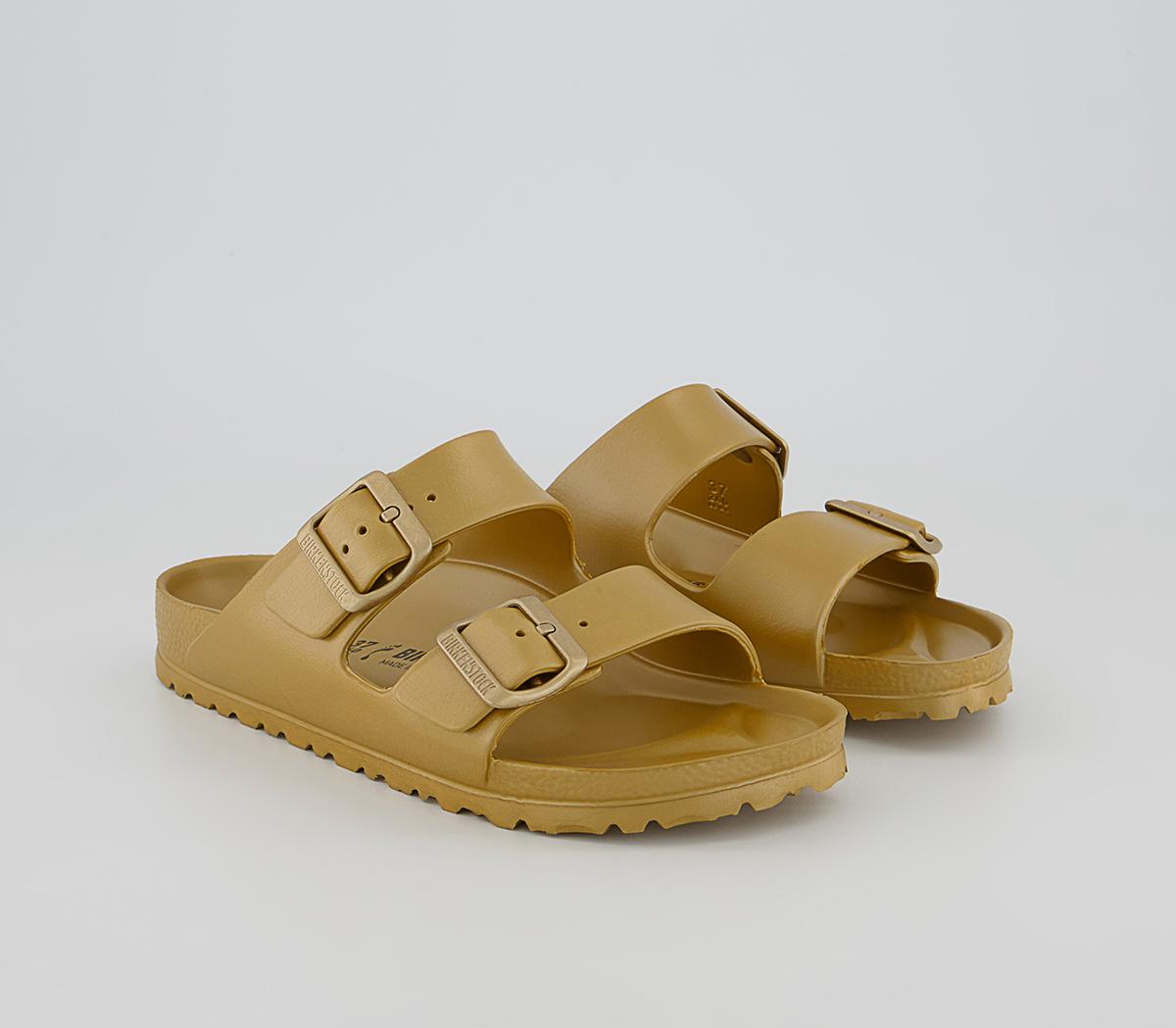 BIRKENSTOCK Arizona Two Strap Sandals BIRKENSTOCK Arizona Two Strap Sandals Glamour Gold Eva