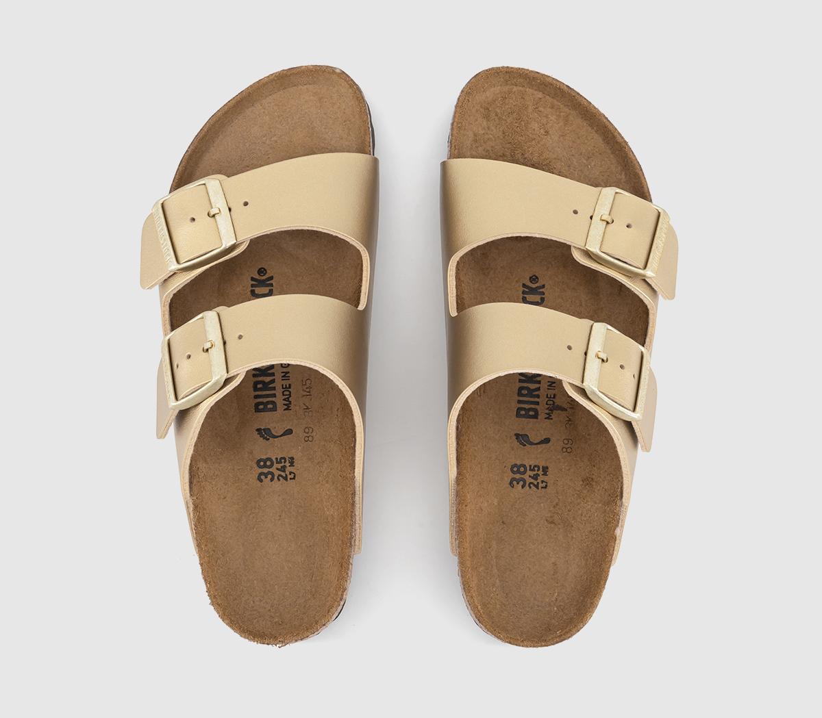 BIRKENSTOCK Arizona Two Strap Sandals Glamour Gold - Women’s Sandals