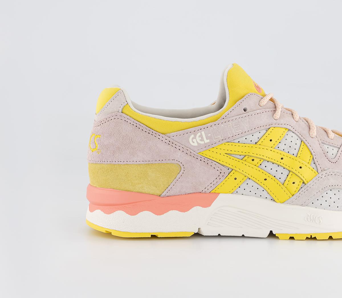 ASICSGel Lyte V Trainers Light Pink Yellow