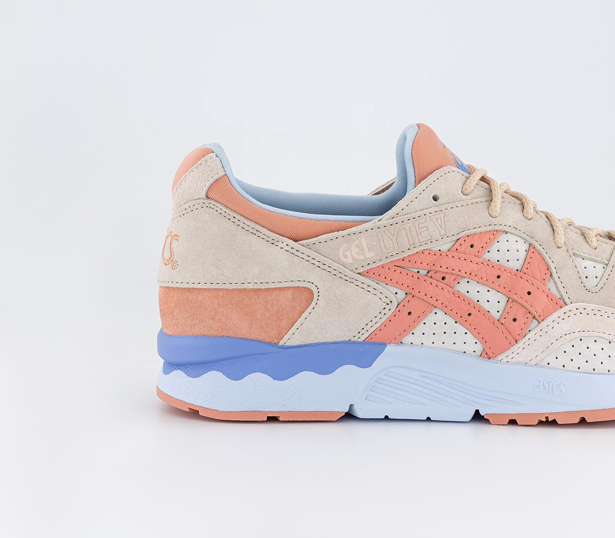 ASICS Gel Lyte V Trainers Beige Pink Light Blue Men's Trainers