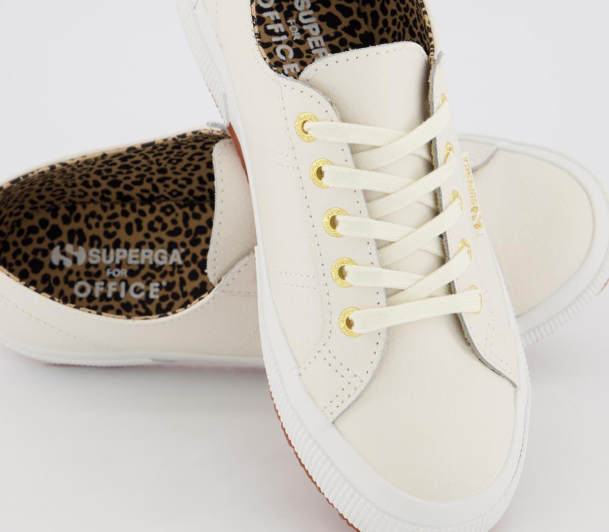 Superga2750 Superga2750Prestine White Leather Leopard Exclusive