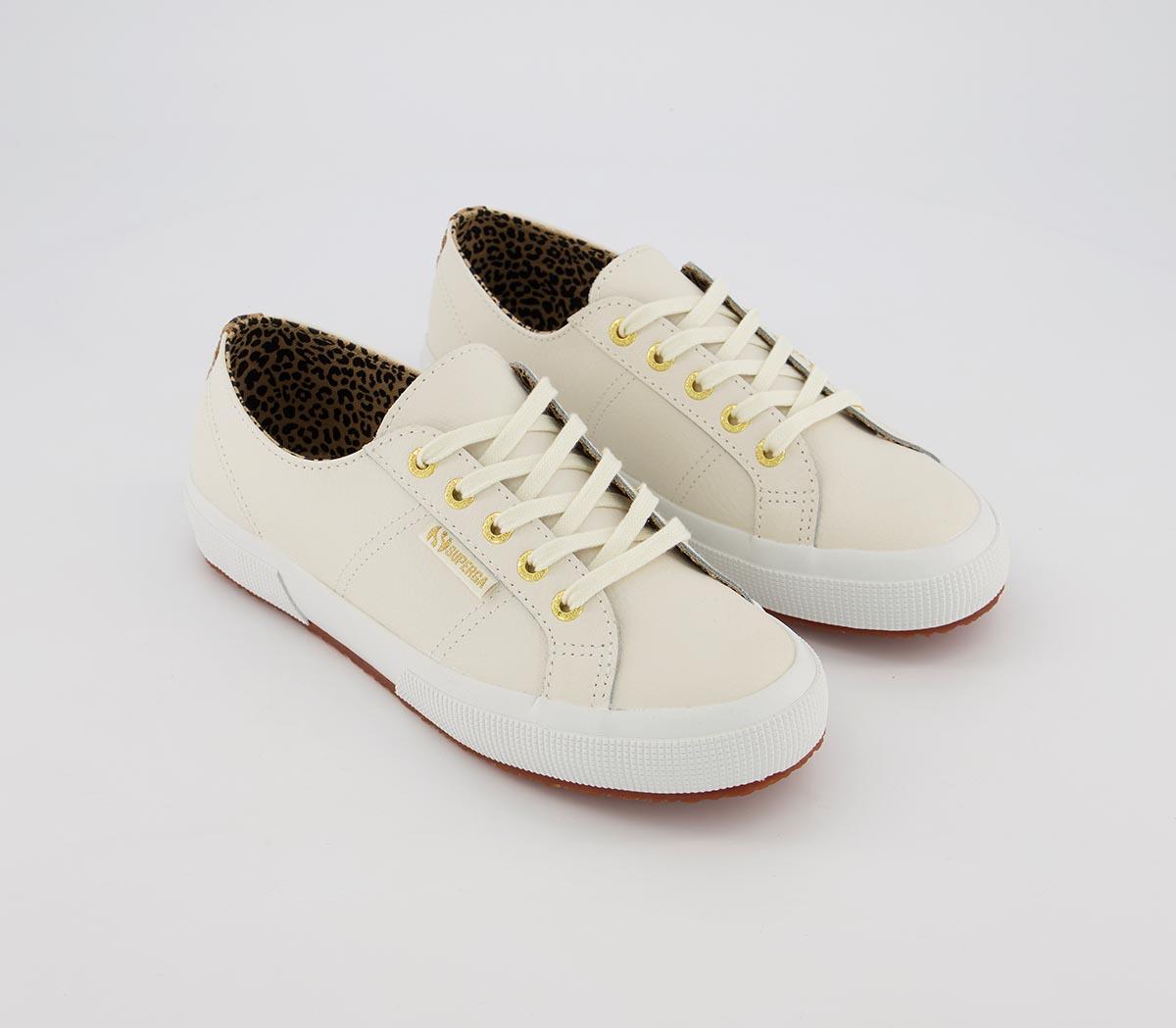 Superga2750 Superga2750Prestine White Leather Leopard Exclusive