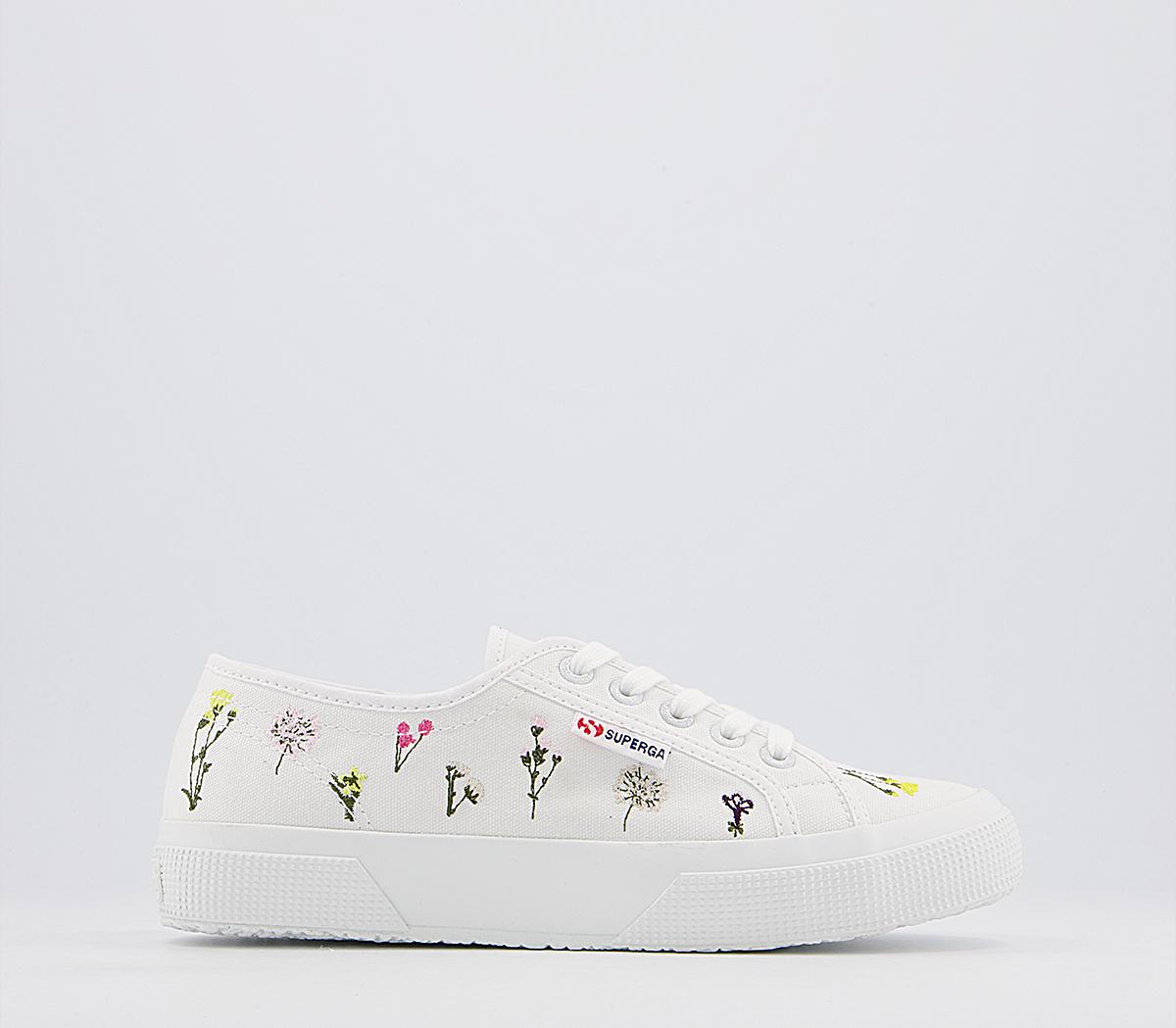 Superga 2750 Trainers Flower Bloom Embroidery White Flowers - Women's ...