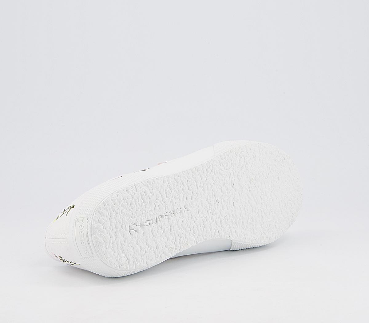 Scarpe sportive Superga 2750 Flower Bloom Embroidery S31111W Bianco